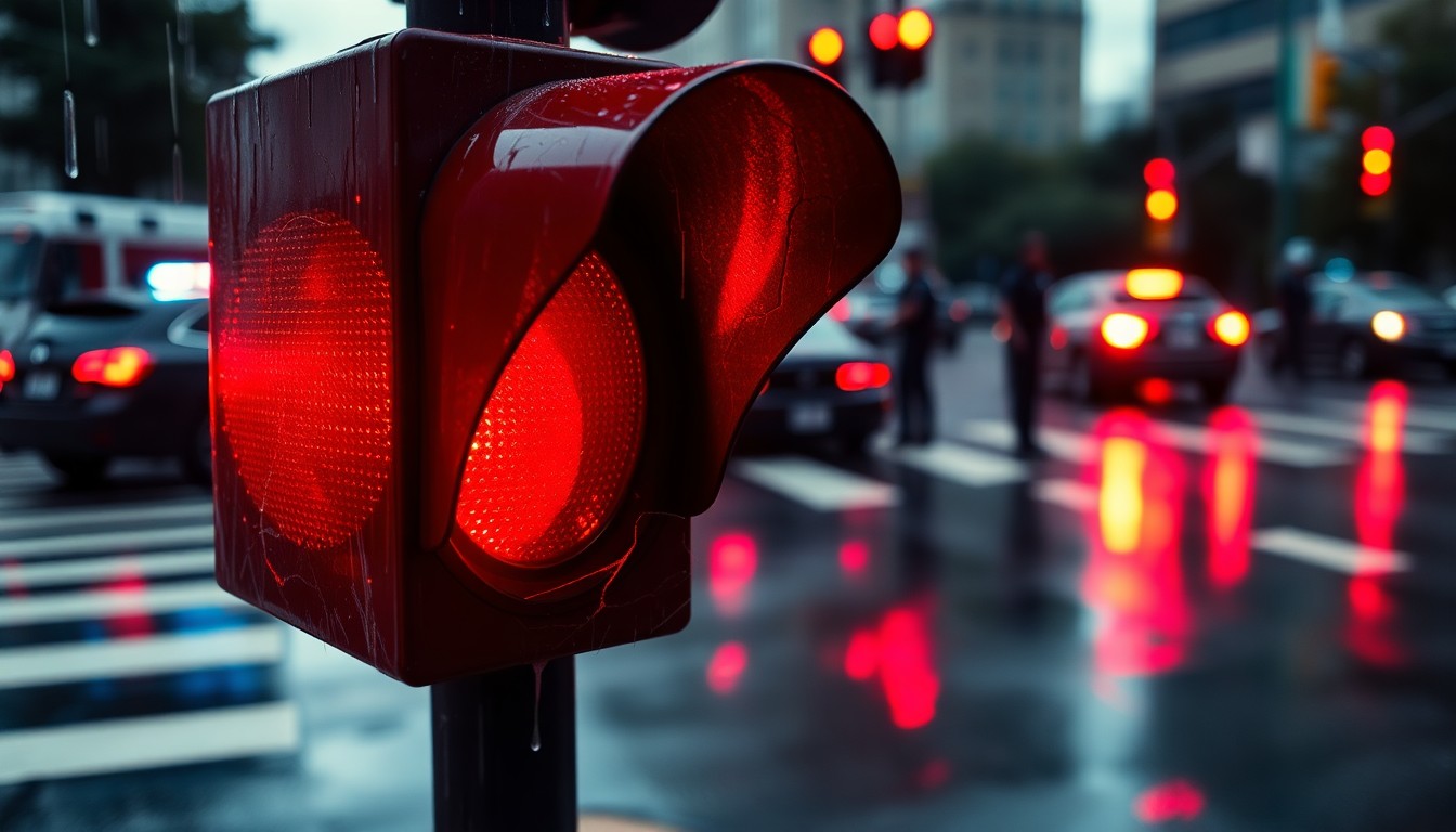Les accidents après avoir grillé un feu rouge en chiffres